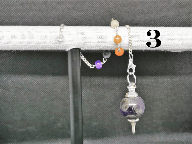 Pendule Améthyste chaînette Chakra