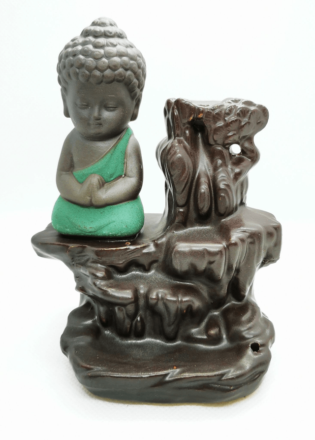 Brûleur d'encens à refoulement petit Bouddha