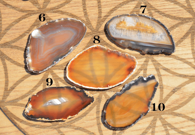 Agate naturelle en tranche