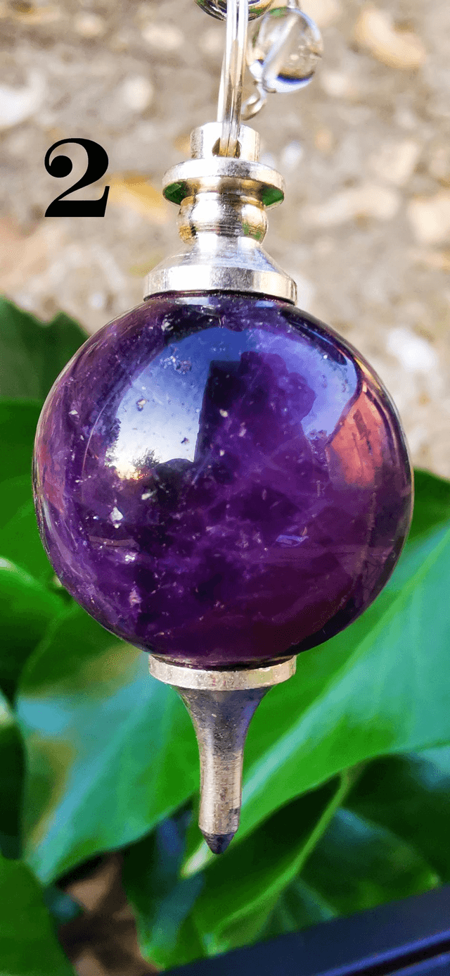 Pendule Améthyste chaînette Chakra