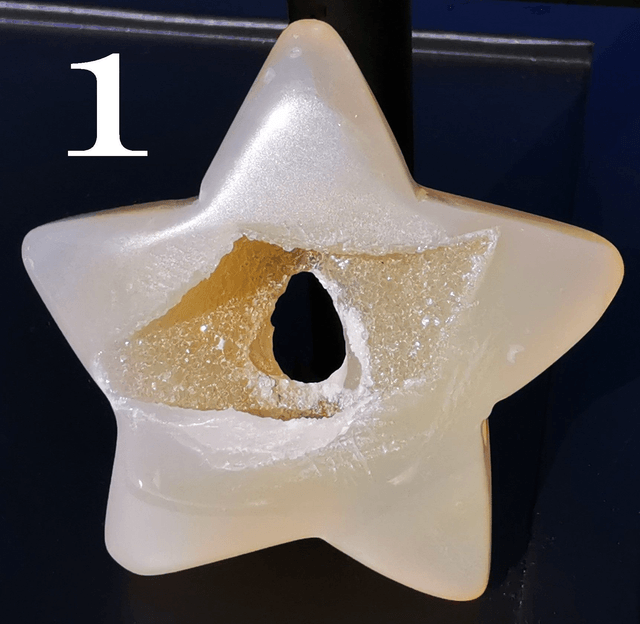 Agate en forme d'étoile avec cristallisation