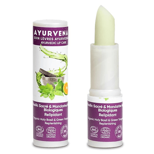 Baume à lèvres bio Ayurvenat Basilic & Mandarine