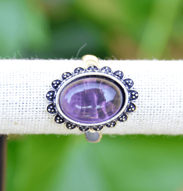 Bague avec améthyste 