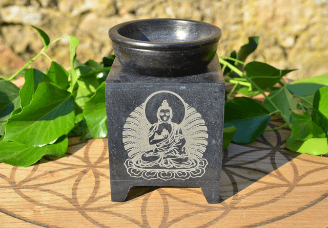 Brûle-Parfum en pierre à savon Bouddha